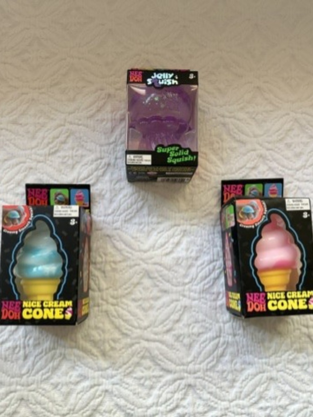 Schylling NeeDoh Jellyfish Ice Cream Cone Squishy Sensory Fidget Toy Nee Doh Set
